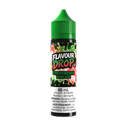 Flavour Drop Salt Strawberry Kiwi Ice 60mL salt nicotine e-liquid bottle
