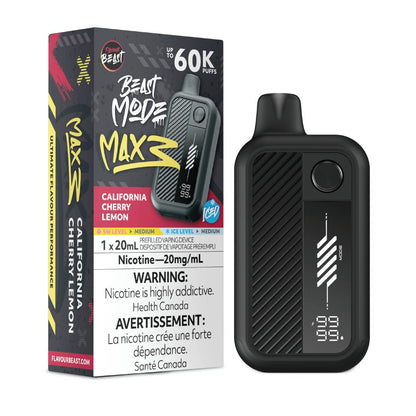 Flavour Beast Mode Max 3 California Cherry Lemon Iced Disposable Vape - Supa Vapes
