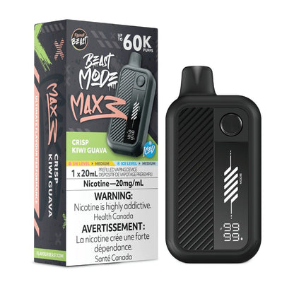 Flavour Beast Mode Max 3 Crisp Kiwi Guava Iced Disposable Vape - Supa Vapes