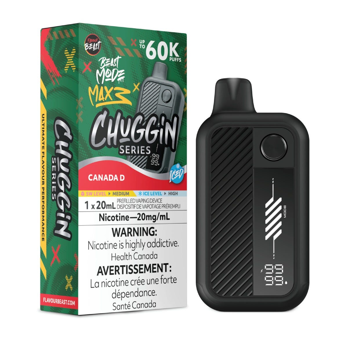 Flavour Beast Mode Max 3 Canada D Iced Disposable Vape - Supa Vapes