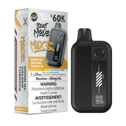 Flavour Beast Mode Max 3 Good Ol' Golden Tobacco Disposable Vape - Supa Vapes