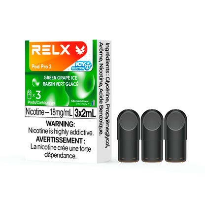 RELX Pod Pro 2 Pods — Green Grape Ice