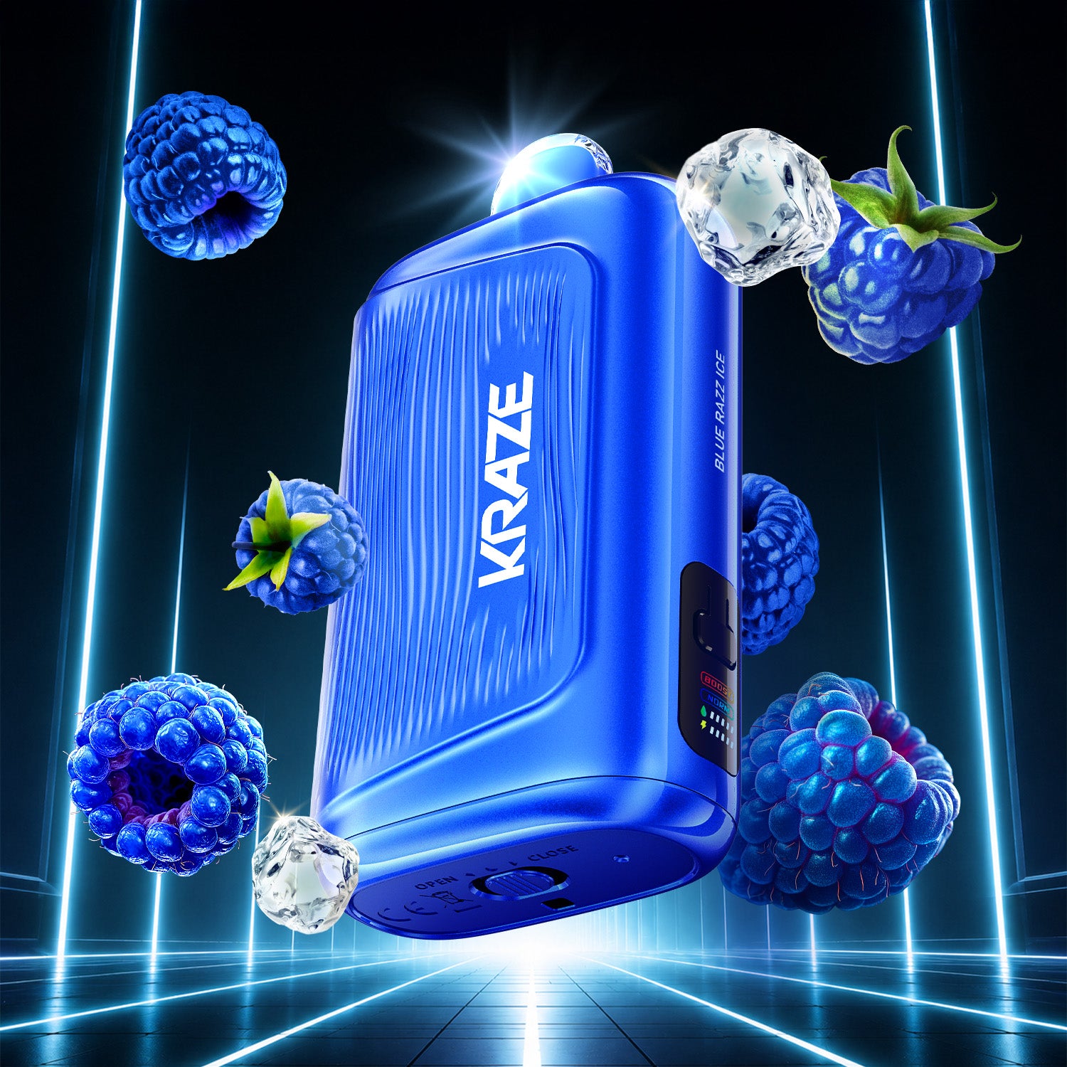 Kraze Giga 40ML Blue Razz Ice Disposable Vape