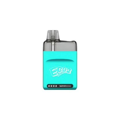 Vaporesso Eco Nano 2 Open Pod Kit 6mL featuring a compact design and vibrant teal color.