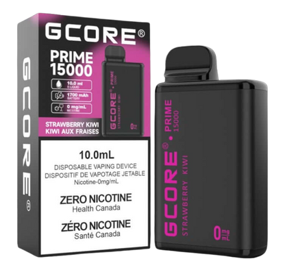GCORE PRIME 15000 Disposable, Classico Ice flavour, zero nicotine, 15,000 puffs capacity disposable vape, perfect for flavourful vaping in Ontario and Quebec.