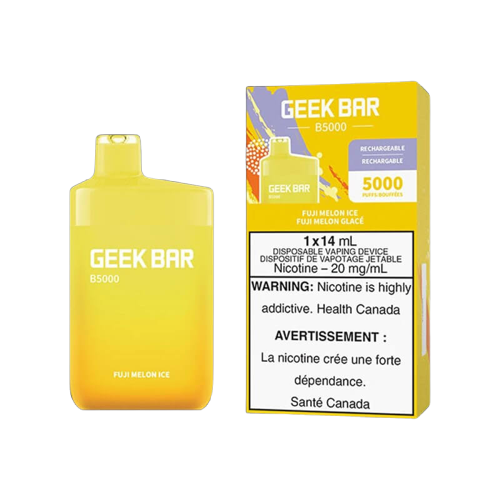 Geek Bar B5000 disposable vape, Apple Ice flavour, premium 5000 puffs, icy apple taste, ideal for vapers in Ontario and Quebec.
