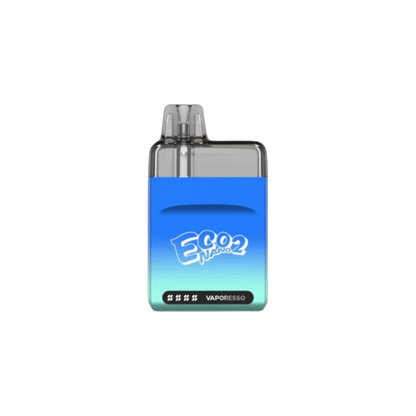 Vaporesso Eco Nano 2 Open Pod Kit 6mL in blue with dual mouthpieces.