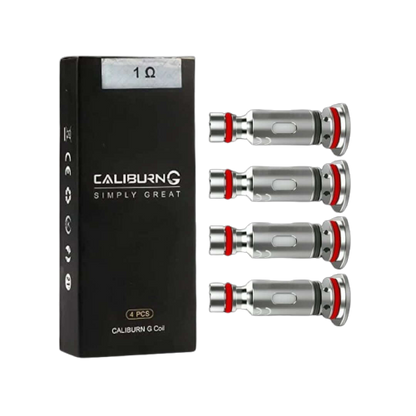 UWELL Caliburn G Coils, 1.0 ohm replacement coil, premium smooth flavor and thick vapor clouds, compatible with Caliburn G device, optimized for vapers in Ontario and Quebec.