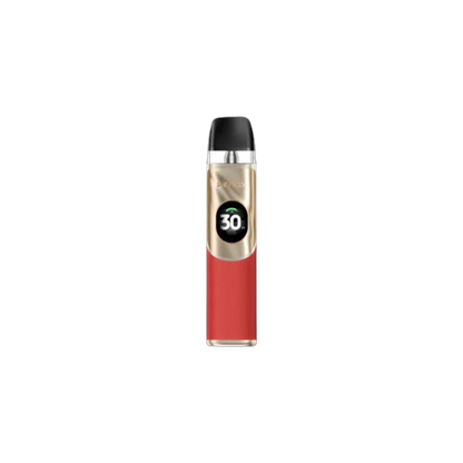 Geekvape Wenax Q2 Open Pod Kit 2mL in red color with digital display and elegant design.