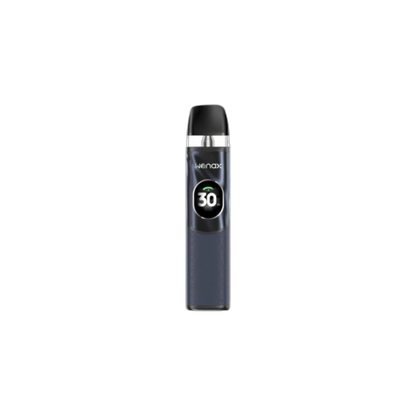 Geekvape Wenax Q2 Open Pod Kit 2mL showcasing sleek design and digital display on a black background.