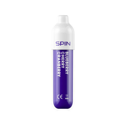 SPIN 1500 Blueberry Cherry Cranberry disposable vape, compact 2mL mesh coil device | Supa Vapes Canada
