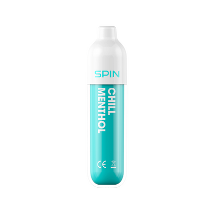 SPIN 1500 Chill Menthol disposable vape, compact 2mL mesh coil device | Supa Vapes Canada