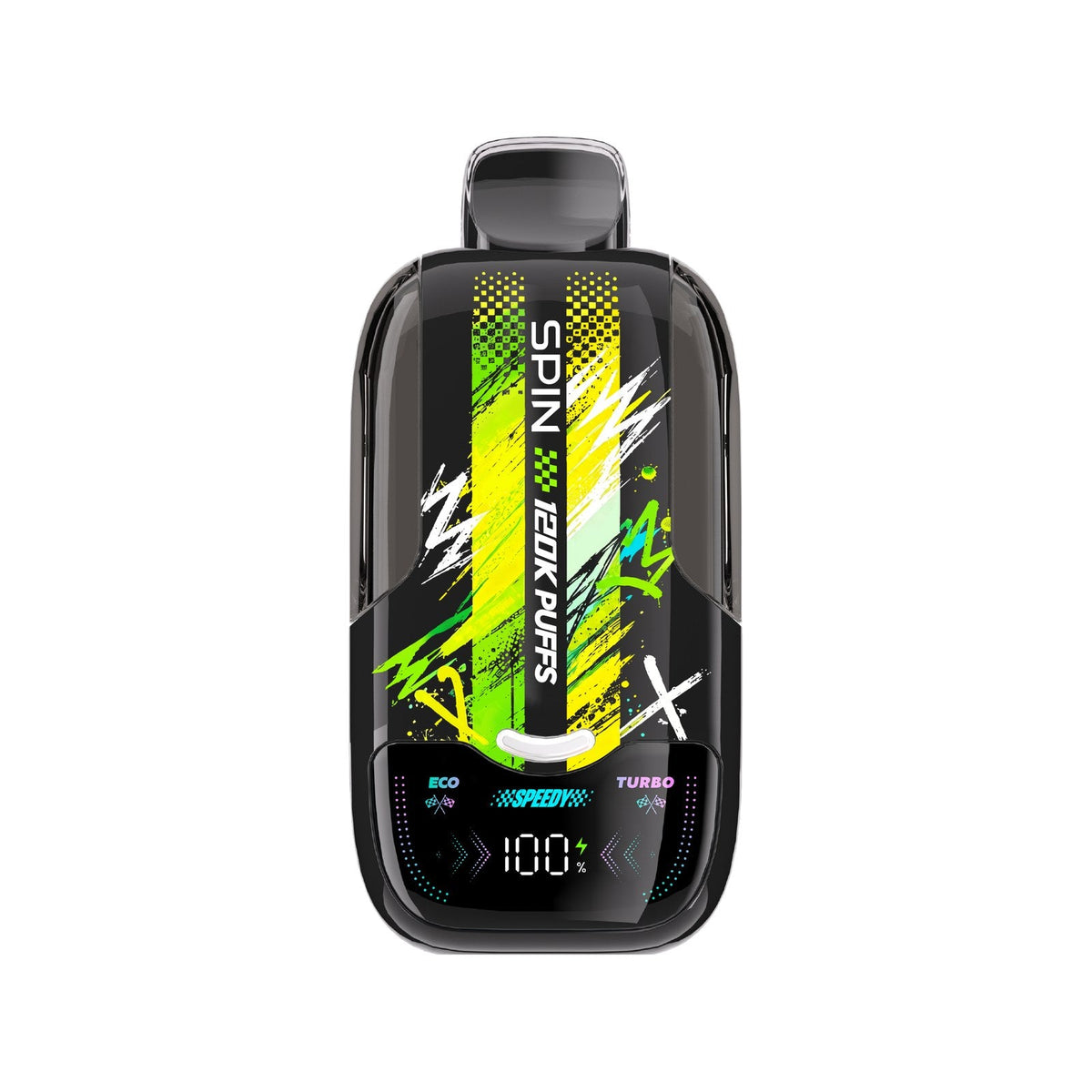 SPIN Speedy 120K disposable vape device in Extreme Mint flavour, Eco and Turbo modes | Supa Vapes Canada
