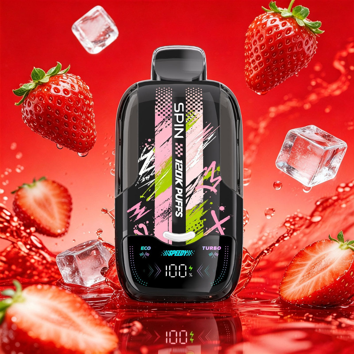 SPIN Speedy 120K Strawberry Ice disposable vape | Supa Vapes Canada