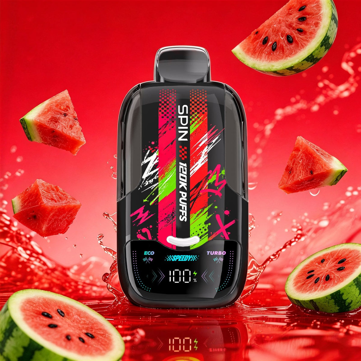 SPIN Speedy 120K Watermelon Ice disposable vape | Supa Vapes Canada