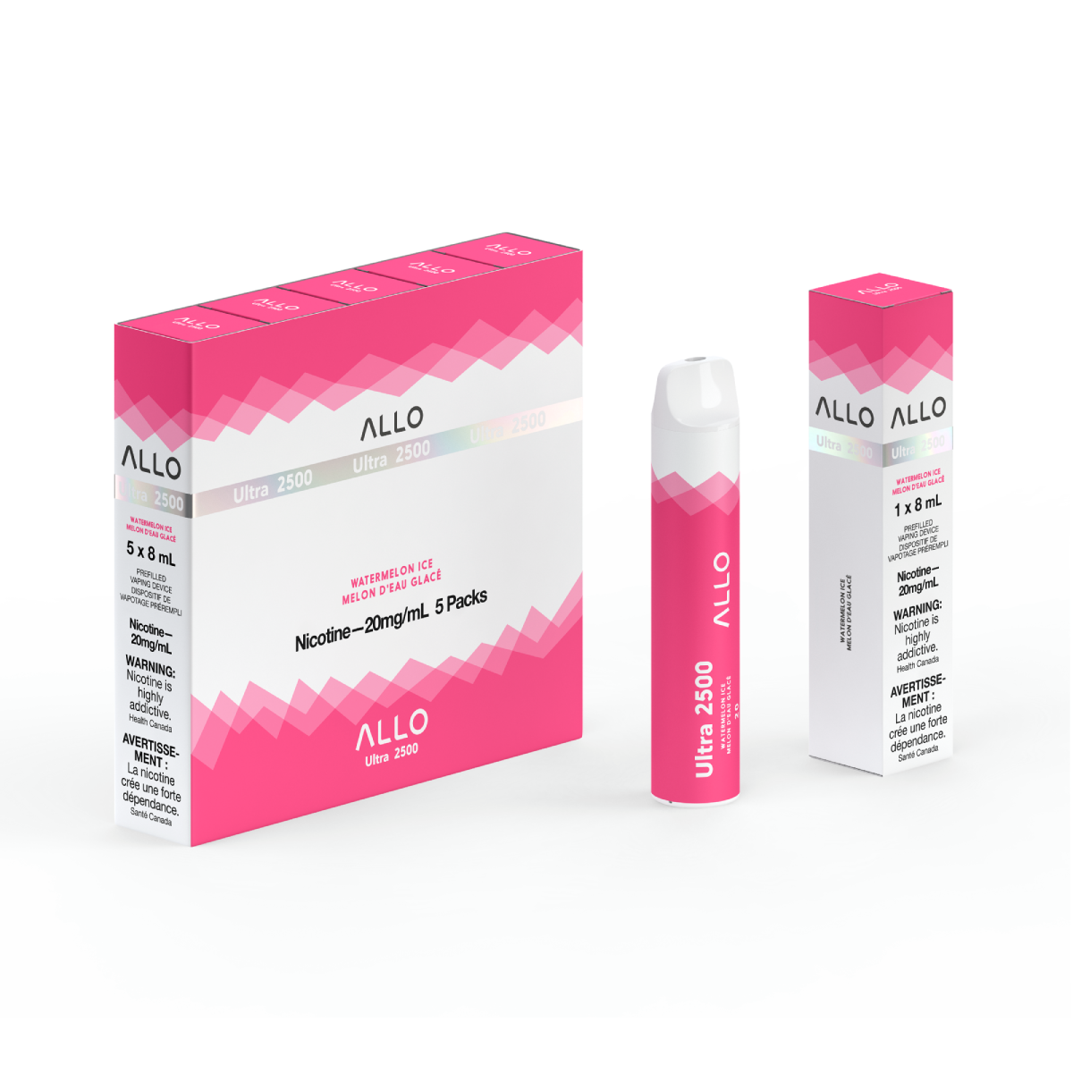 Allo Ultra 2500 Disposable Vape — Watermelon Ice