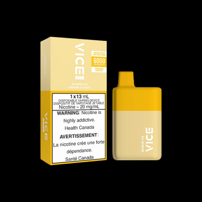Disposable Vape Flavour: Banana Ice Get VICE box 6000 now at Supa Vapes, your go-to vape shop in Hawkesbury, Ottawa & Ontario. Shop premium vapes, pods, e-liquids, and accessories from trusted brands.
