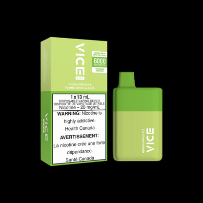 Disposable Vape Flavour: Green Apple Ice Get VICE box 6000 now at Supa Vapes, your go-to vape shop in Hawkesbury, Ottawa & Ontario. Shop premium vapes, pods, e-liquids, and accessories from trusted brands.