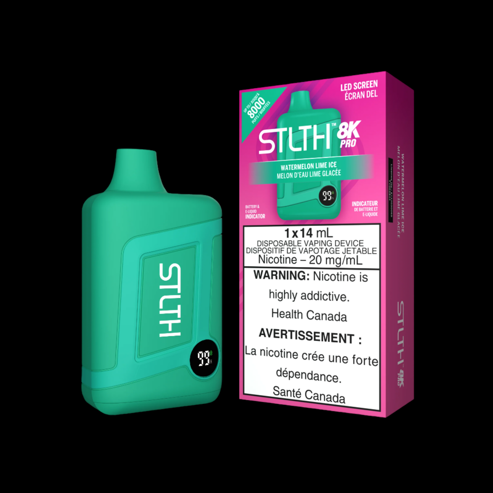 Disposable Vape STLTH 8K Pro: Apple Berry Ice Nicotine Strength: 20mg STLTH 8K PRO | Supa Vapes - Hawkesbury, Ottawa & Ontario Vape Shop