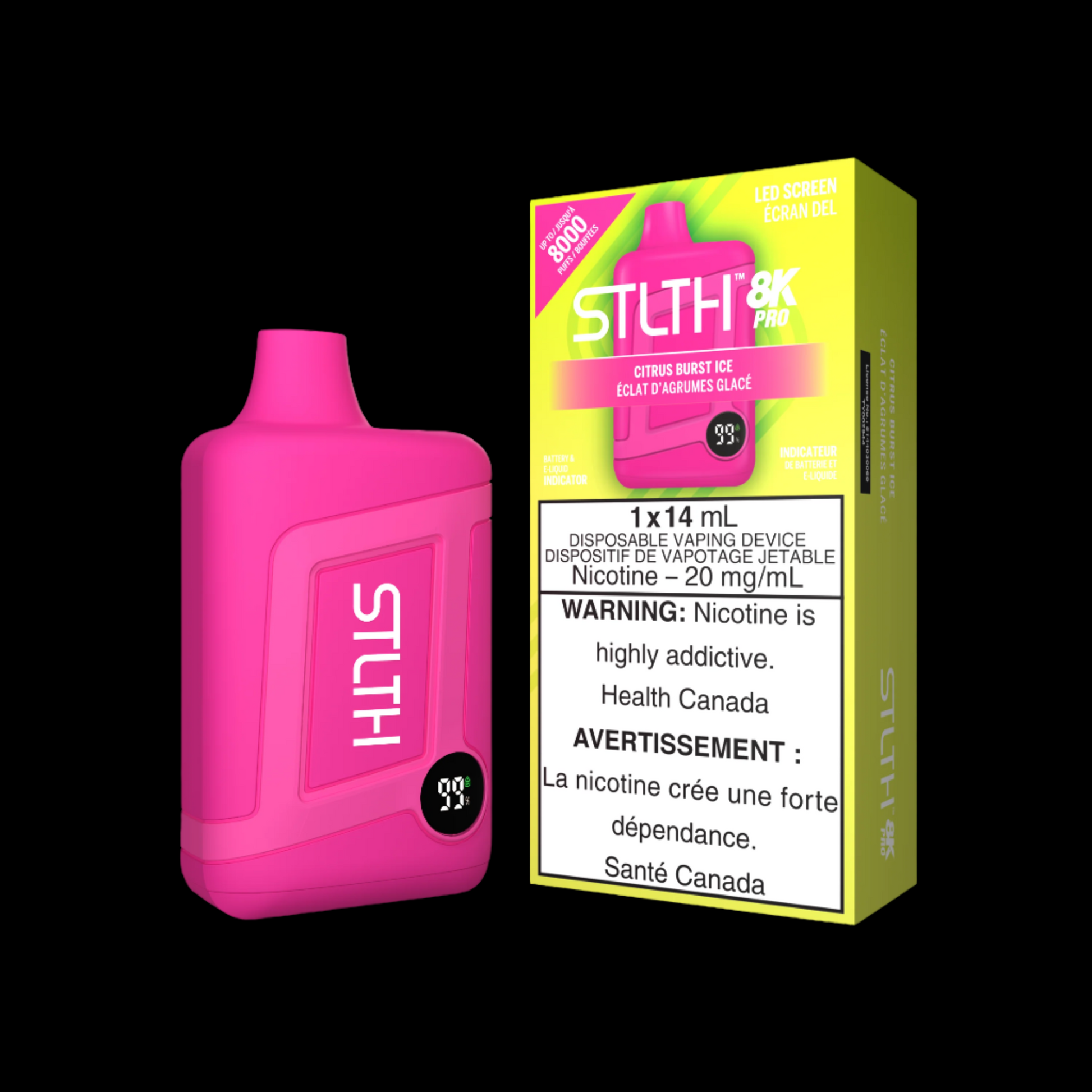 Disposable Vape STLTH 8K Pro: Apple Berry Ice Nicotine Strength: 20mg STLTH 8K PRO | Supa Vapes - Hawkesbury, Ottawa & Ontario Vape Shop