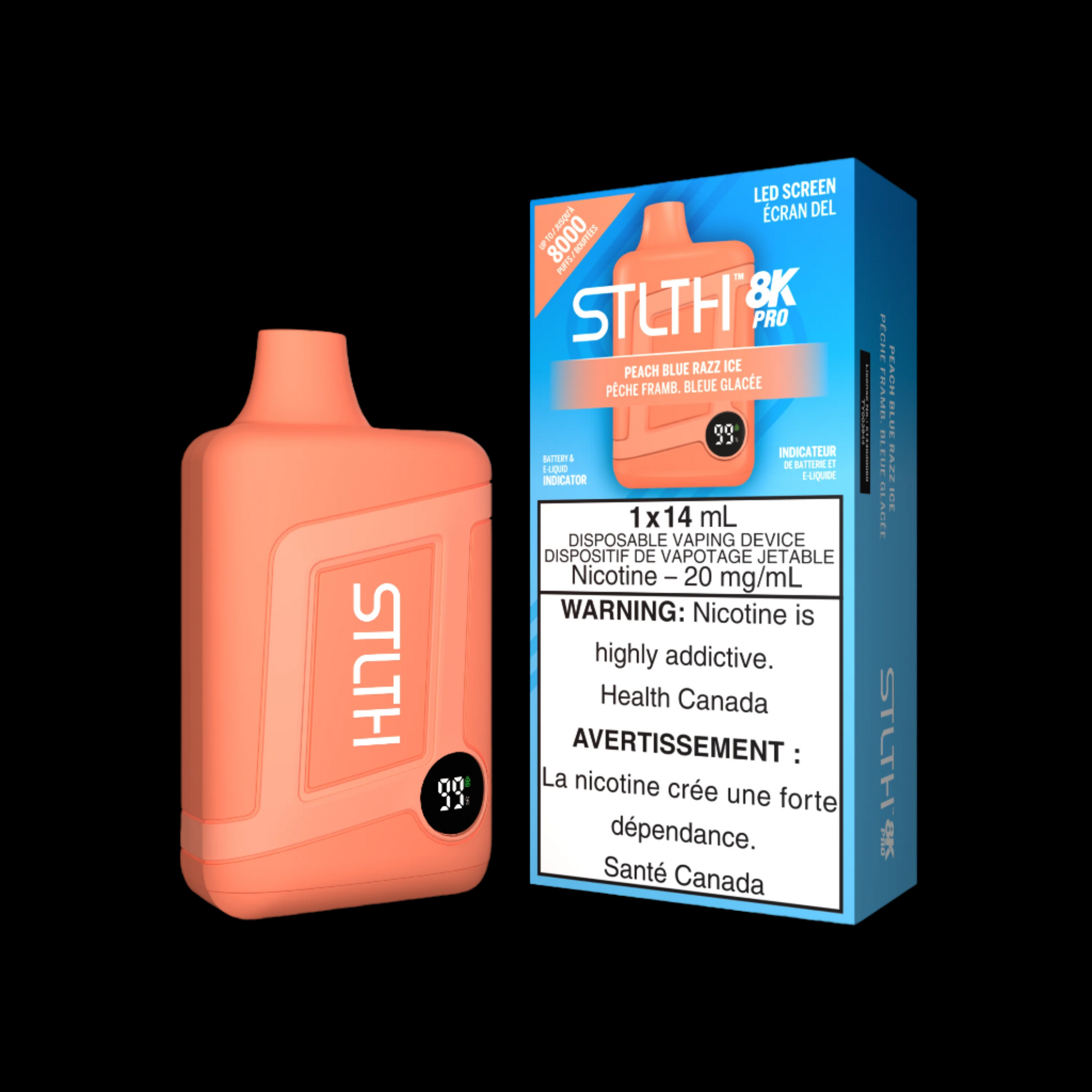 Disposable Vape STLTH 8K Pro: Apple Berry Ice Nicotine Strength: 20mg STLTH 8K PRO | Supa Vapes - Hawkesbury, Ottawa & Ontario Vape Shop