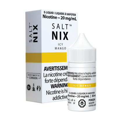 Salt Nix (POS) French Vanilla flavour 10mg nicotine salt vape juice, smooth vaping experience crafted in Montreal, ideal for Ontario and Quebec vapers.