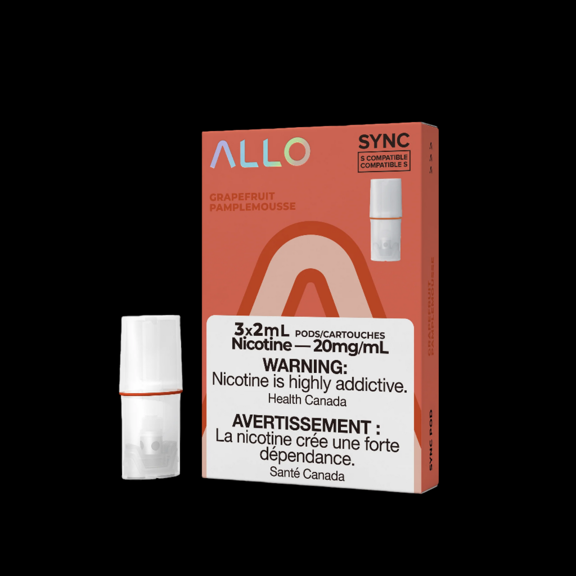 Allo Sync Pods Strawberry Kiwi - high-quality vape pods with smooth draw and bold flavour, available in Hawkesbury, Ottawa, and across Ontario.