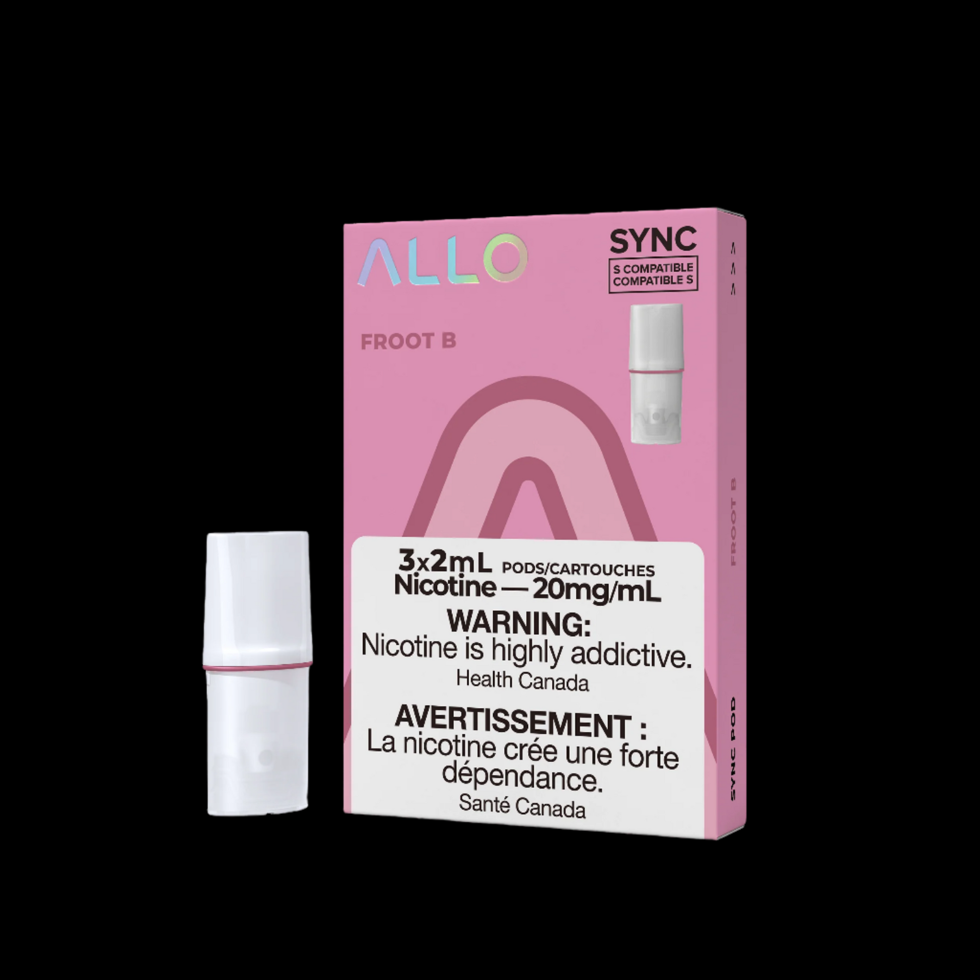 Allo Sync Pods Strawberry Kiwi - high-quality vape pods with smooth draw and bold flavour, available in Hawkesbury, Ottawa, and across Ontario.