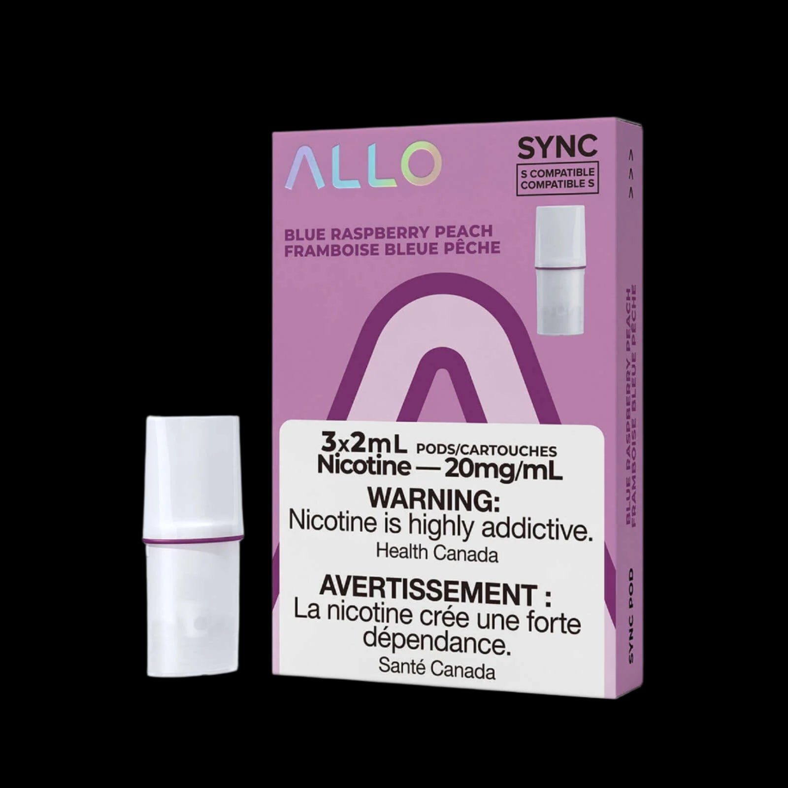 Allo Sync Pods Strawberry Kiwi - high-quality vape pods with smooth draw and bold flavour, available in Hawkesbury, Ottawa, and across Ontario.