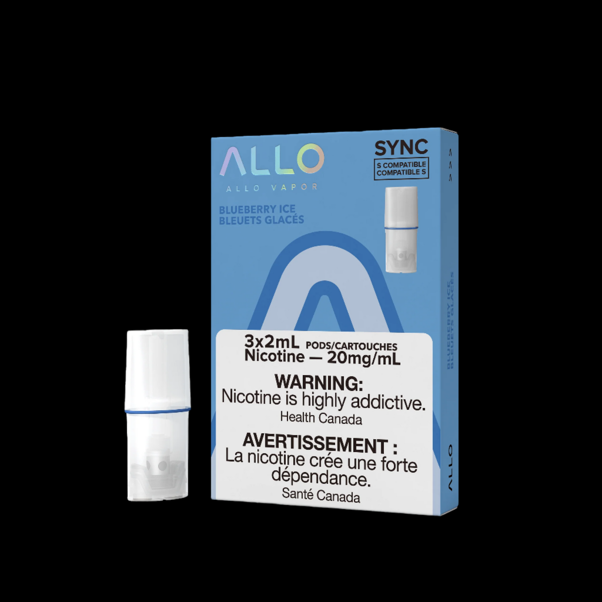 Allo Sync Pods Peach Ice - high-quality vape pods with rich flavour and smooth draw, available in Hawkesbury, Ottawa, and across Ontario.