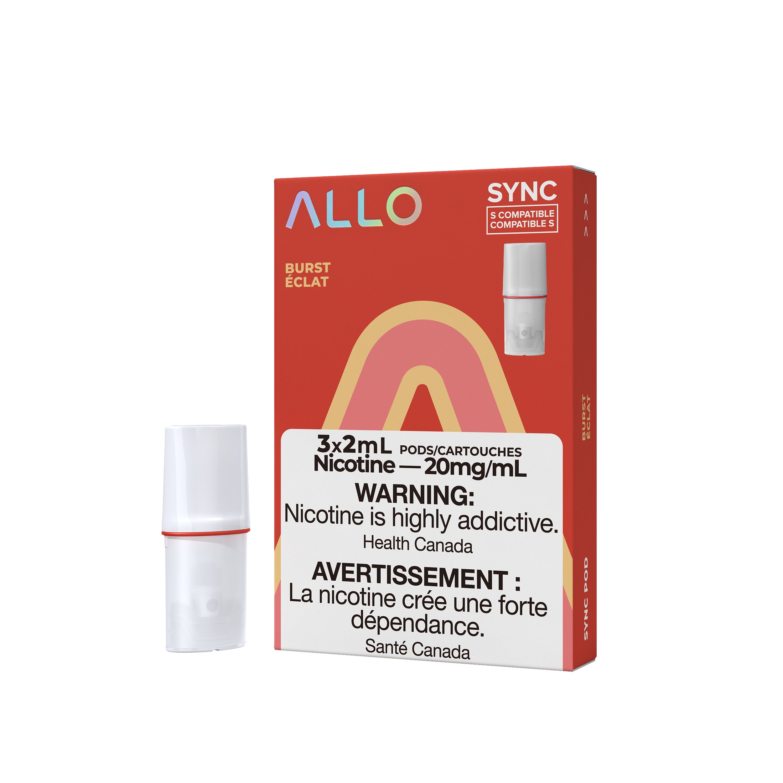 Allo Sync Pods Strawberry Kiwi - high-quality vape pods with smooth draw and bold flavour, available in Hawkesbury, Ottawa, and across Ontario.