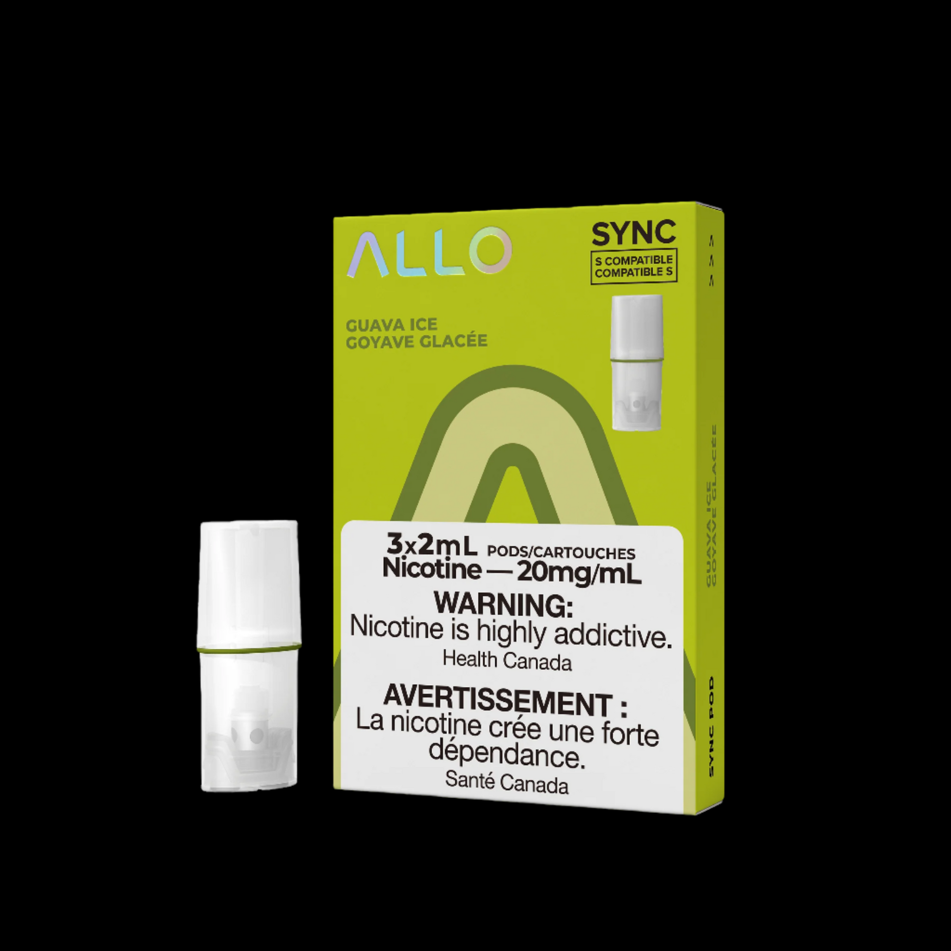 Allo Sync Pods Strawberry Kiwi - high-quality vape pods with smooth draw and bold flavour, available in Hawkesbury, Ottawa, and across Ontario.