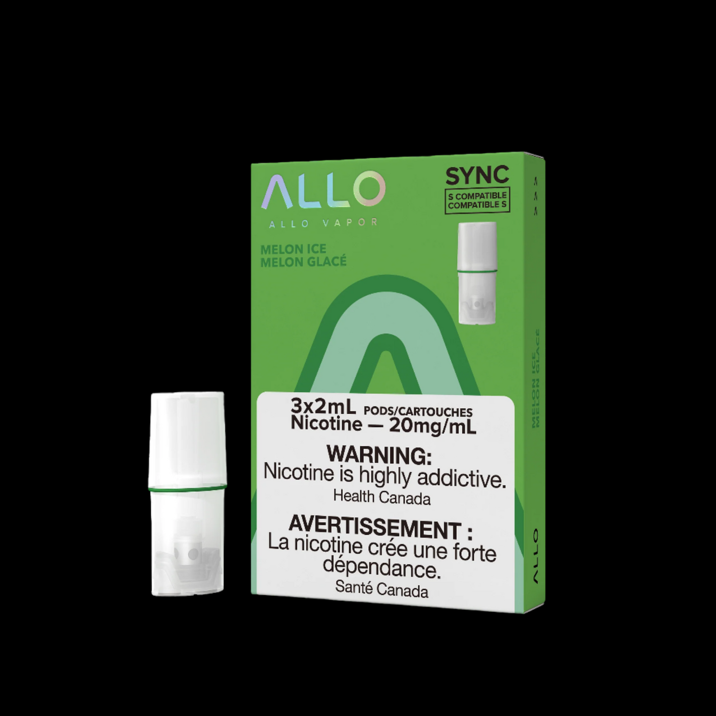 Allo Sync Pods Spearmint - high-quality vape pods with rich flavour and smooth draw, available in Hawkesbury, Ottawa, and across Ontario.