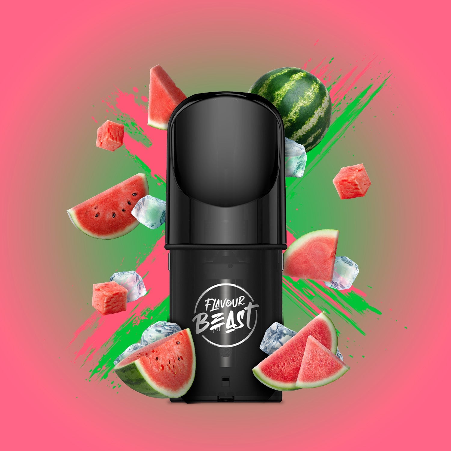 Flavour Beast Pods Sic Strawberry Iced flavour pod with premium nicotine vape juice, compatible with STLTH and Allo devices, designed for Ontario and Quebec vapers.